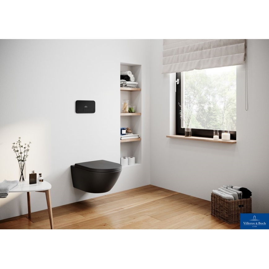 Villeroy & Boch 5614R0R7 - Подвесна тоалетна чиния SUBWAY керамика/черна