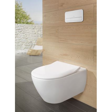 Villeroy & Boch 5614R201 - Конзолна тоалетна със седалка SoftClose SUBWAY 2.0 керамика/бяла