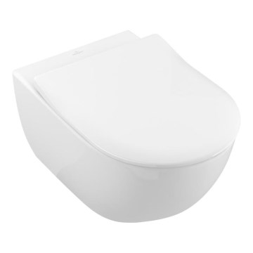 Villeroy & Boch 5614R2R1 - Окачена тоалетна чиния със седалка SoftClose SUBWAY 2.0 керамика/бяла