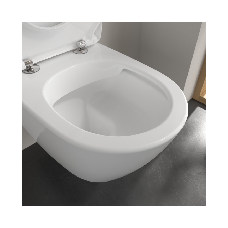 Villeroy & Boch 5614R2R1 - Окачена тоалетна чиния със седалка SoftClose SUBWAY 2.0 керамика/бяла