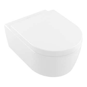 Villeroy & Boch 5656HR01 - Подвесна тоалетна чиния AVENTO с тоалетна седалка SoftClose, керамика/бяла