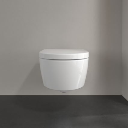Villeroy & Boch 5656HR01 - Подвесна тоалетна чиния AVENTO с тоалетна седалка SoftClose, керамика/бяла