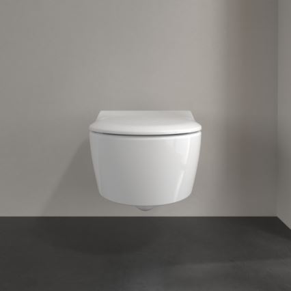 Villeroy & Boch 5656RSR1 - Конзолна тоалетна чиния с тоалетно седало SoftClose AVENTO, керамика/бяла