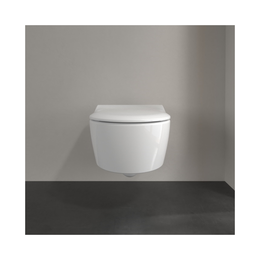 Villeroy & Boch 5656RSR1 - Конзолна тоалетна чиния с тоалетно седало SoftClose AVENTO, керамика/бяла