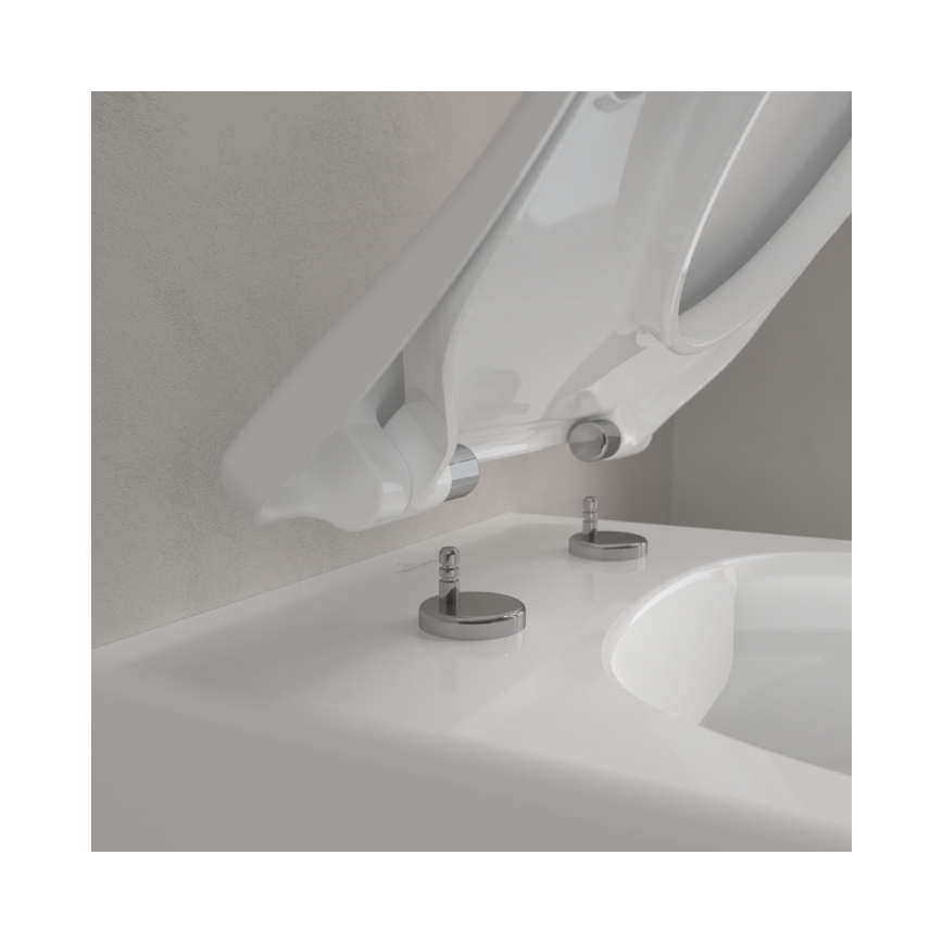 Villeroy & Boch 5656RSR1 - Конзолна тоалетна чиния с тоалетно седало SoftClose AVENTO, керамика/бяла