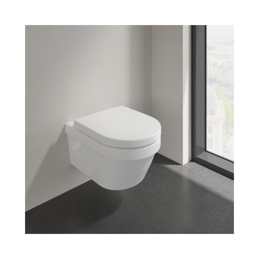 Villeroy & Boch 5684HRR1 - Подвесна тоалетна чиния с капак SoftClose ARCHITECTURA керамика/бяла