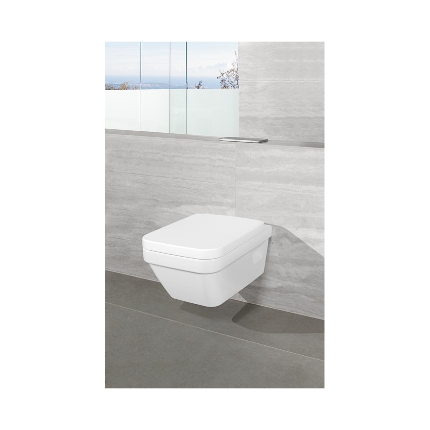 Villeroy & Boch 5685HR01 - Висяща тоалетна чиния с тоалетна седалка SoftClose ARCHITECTURA керамика/бяла