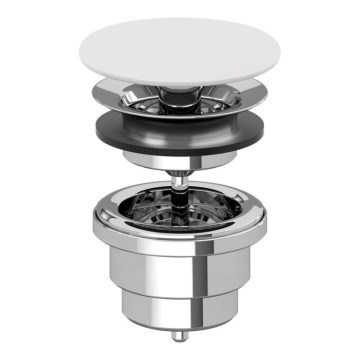 Villeroy & Boch 680800RW - Слив за умивалник бял/лъскав хром