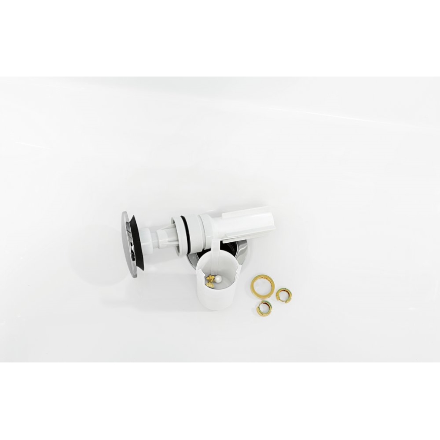 Villeroy & Boch 92198800 - Сифон за мивка PUSHOPEN лъскав хром/бял