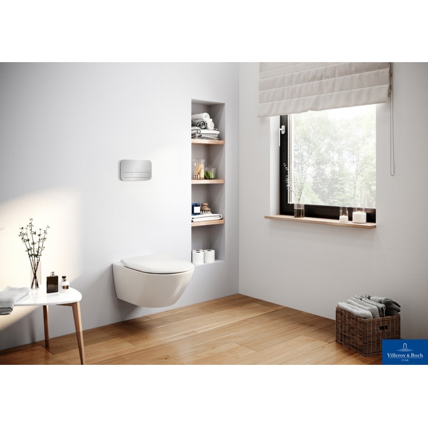 Villeroy & Boch 92249061 - Бутон за промиване VICONNECT, лъскав хром