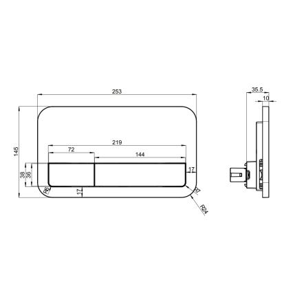 Villeroy & Boch 92249068 - Бутон за промиване VICONNECT бял
