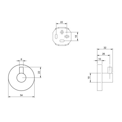 Villeroy & Boch TVA15101100061 - Стенна закачалка ELEMENTS полирано хромово покритие