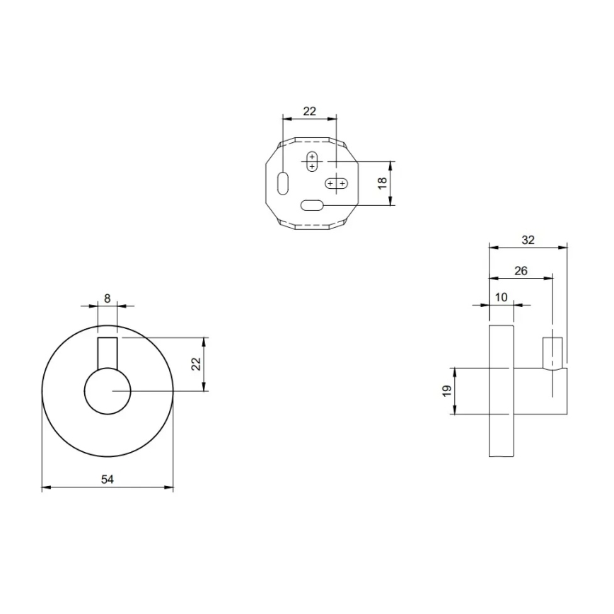 Villeroy & Boch TVA15101100061 - Стенна закачалка ELEMENTS полирано хромово покритие