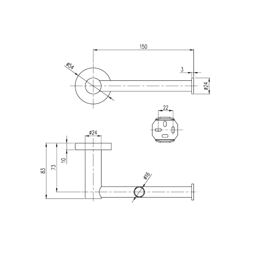 Villeroy & Boch TVA15101400061 - Държач за тоалетна хартия ELEMENTS лъскав хром