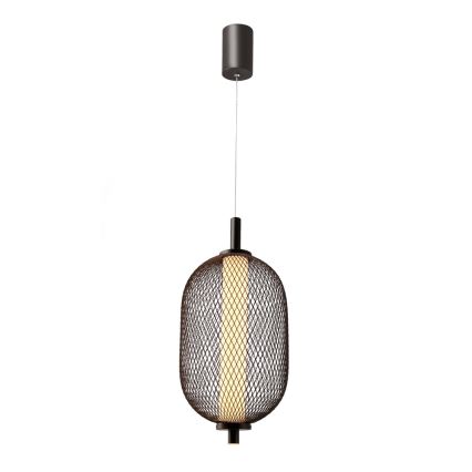 Висящ LED полилей на шнур PUMA LED/10W/230V, диаметър 15 cm, черен