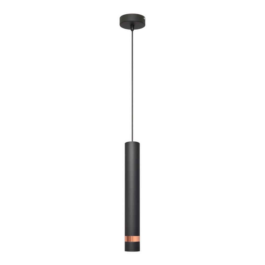 Висящ LED Полилей TUBA 1xGU10/4,8W/230V черен/мед