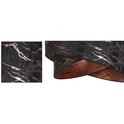 Висящ полилей 1xE27/60W/230V черен/меден