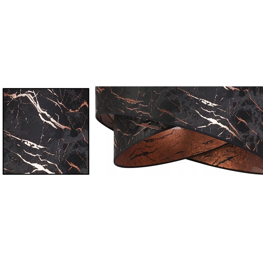 Висящ полилей 1xE27/60W/230V черен/меден