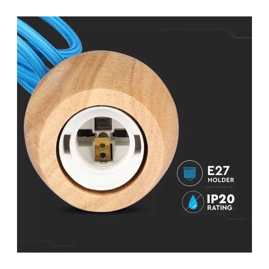 Висящ полилей 1xE27/60W/230V син