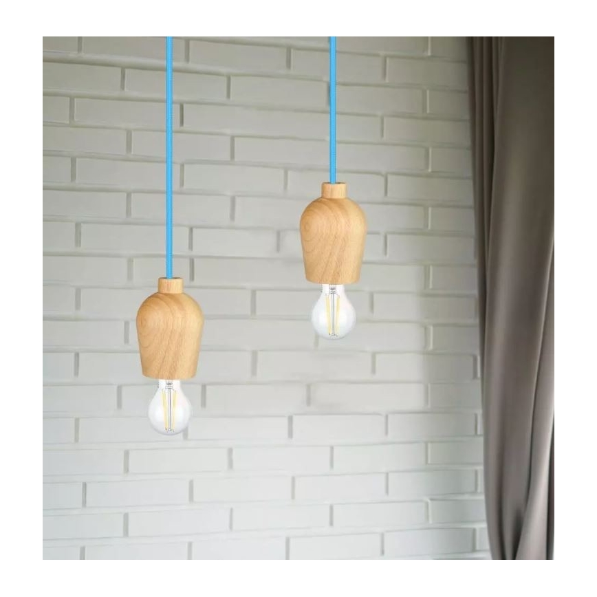 Висящ полилей 1xE27/60W/230V син