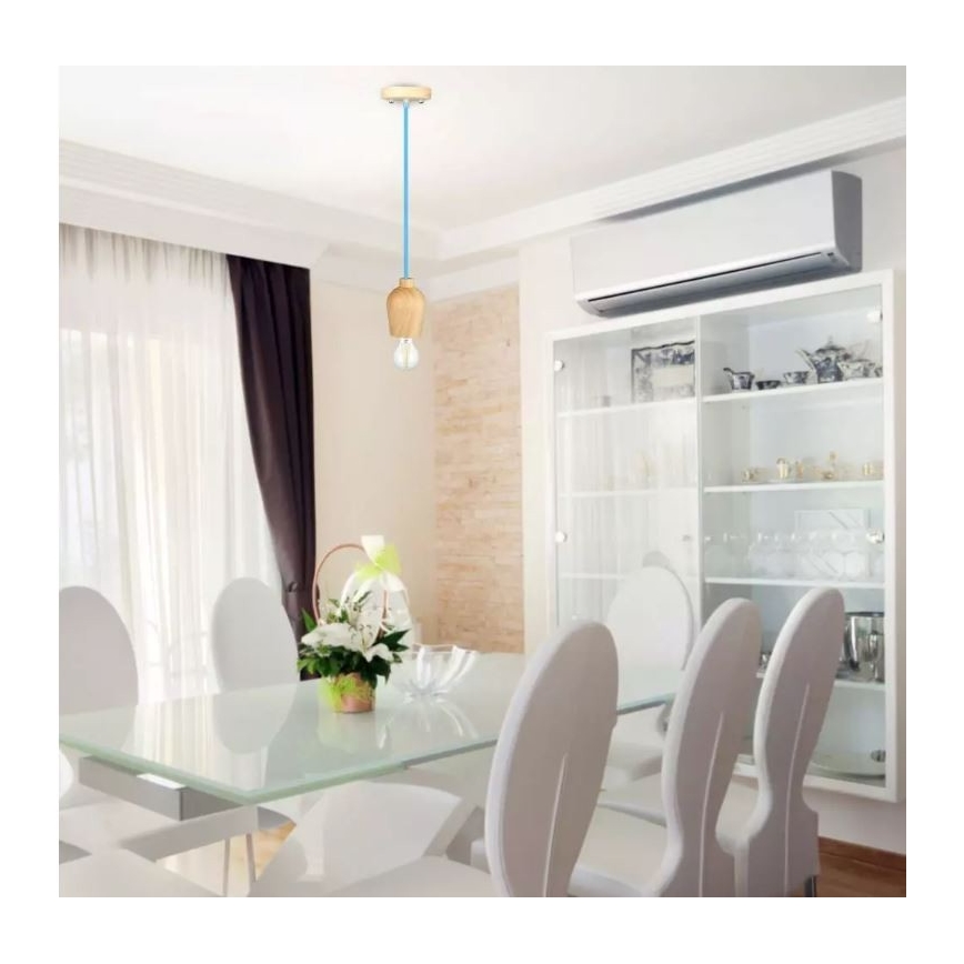 Висящ полилей 1xE27/60W/230V син