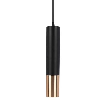 Висящ полилей 1xGU10/35W/230V 30 cм черен/златист