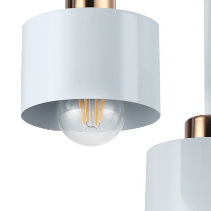Висящ полилей 3xE27/35W/230V Ø 30 см бял/златист