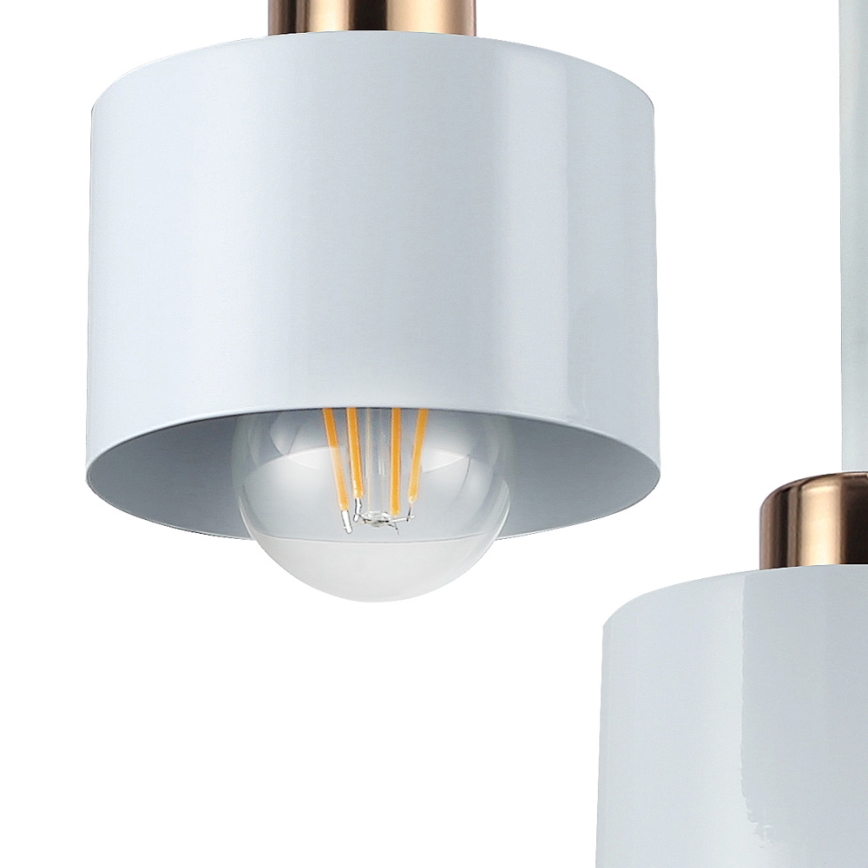 Висящ полилей 3xE27/35W/230V Ø 30 см бял/златист