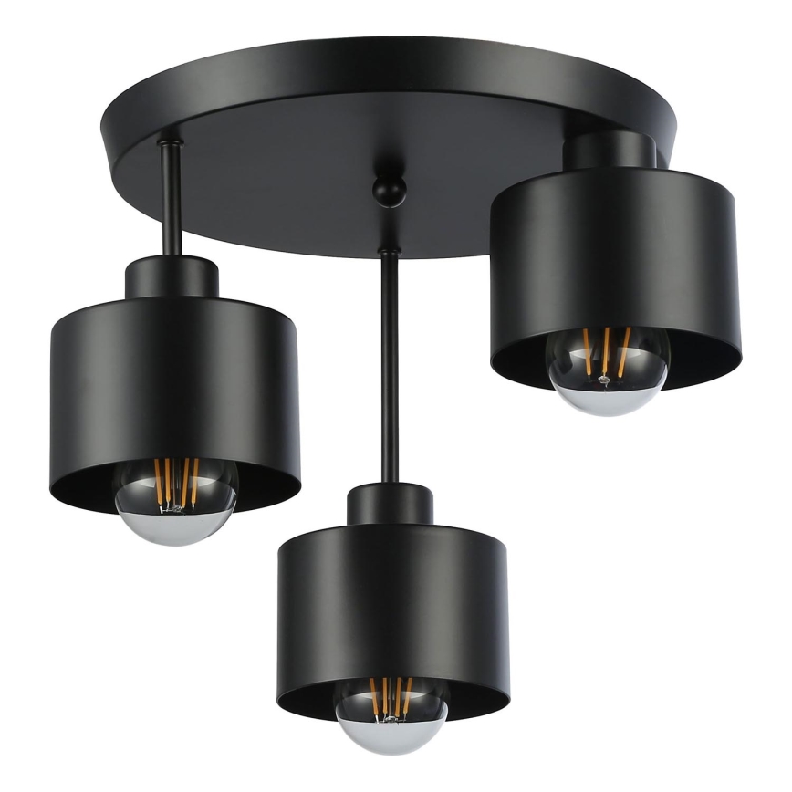 Висящ полилей 3xE27/35W/230V Ø 30 см черен