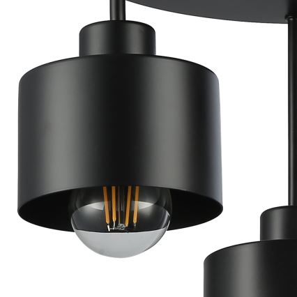 Висящ полилей 3xE27/35W/230V Ø 30 см черен