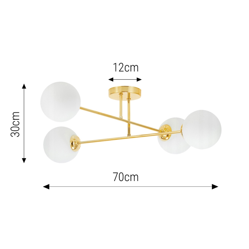 Висящ полилей 4xE27/35W/230V Ø 70 см златист