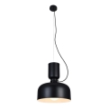 Висящ полилей ABEL 2xE27/11W/230V Ø 28 см черен