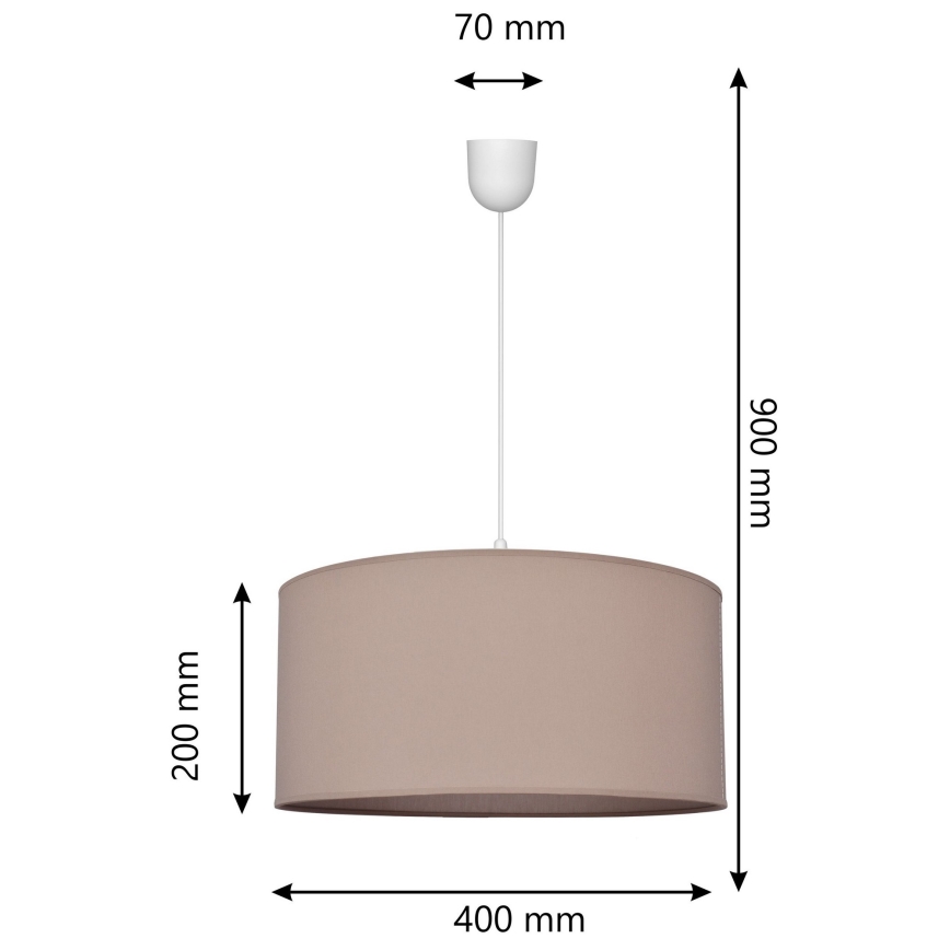 Висящ полилей ALBA 1xE27/15W/230V Ø 40 см бежов