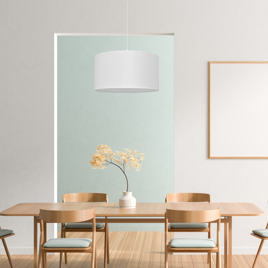 Висящ полилей ALBA 1xE27/15W/230V Ø 40 см бял