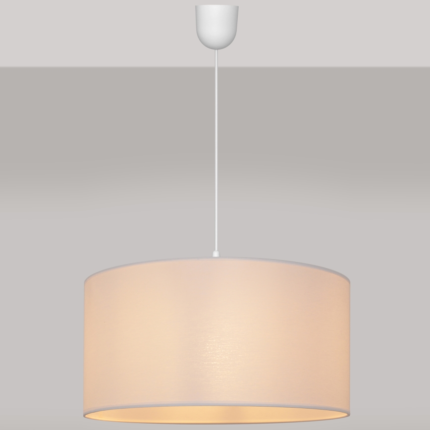 Висящ полилей ALBA 1xE27/15W/230V Ø 40 см бял