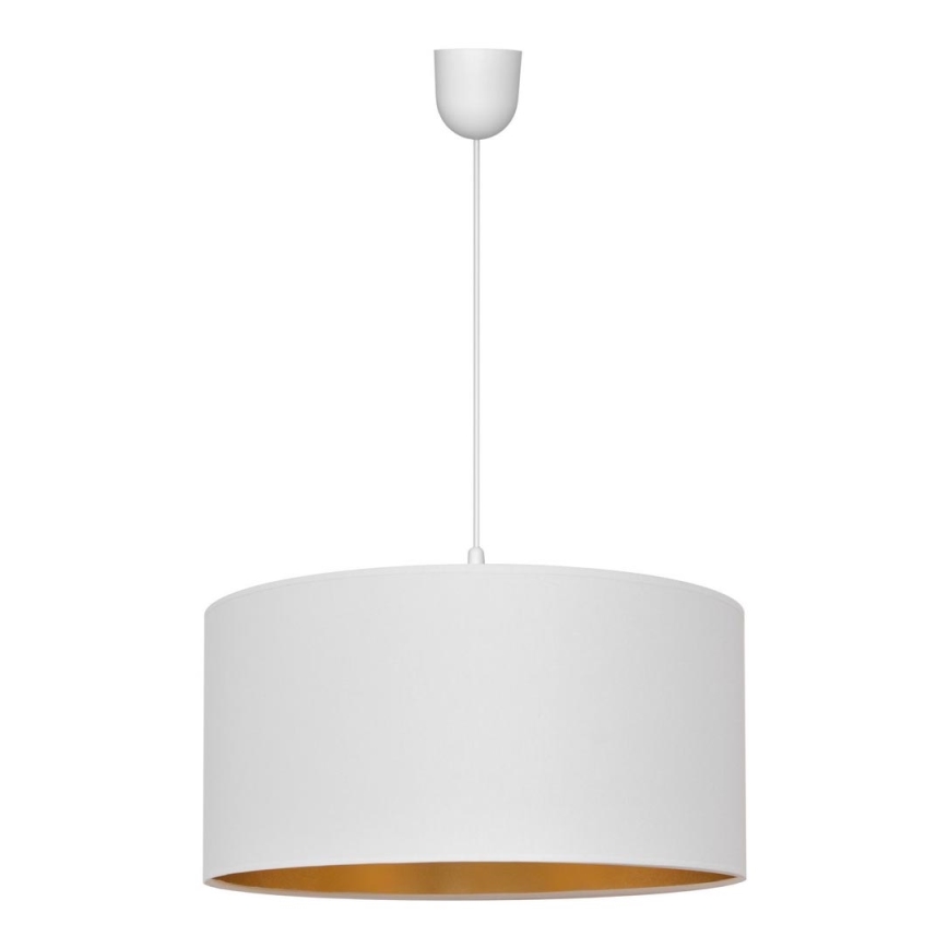 Висящ полилей ALBA 1xE27/15W/230V Ø 40 см бял/златист
