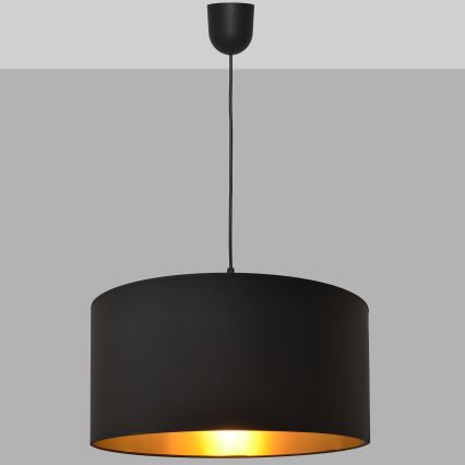 Висящ полилей ALBA 1xE27/15W/230V Ø 40 см черен/златист