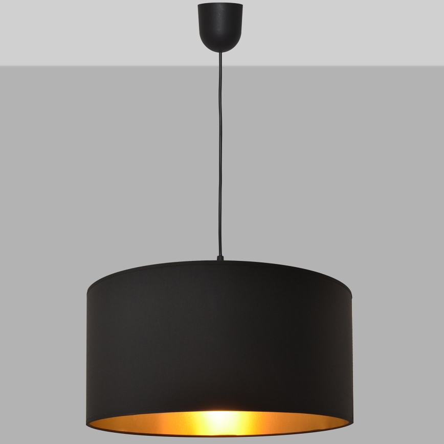 Висящ полилей ALBA 1xE27/15W/230V Ø 40 см черен/златист
