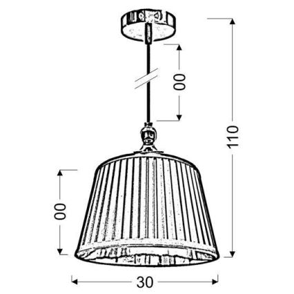 Висящ полилей AMORE 1xE27/60W/230V
