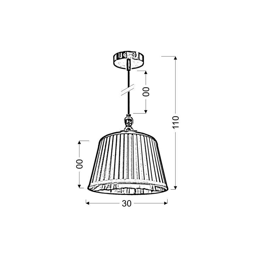 Висящ полилей AMORE 1xE27/60W/230V