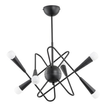 Висящ полилей APPER 6xE14/10W/230V черен