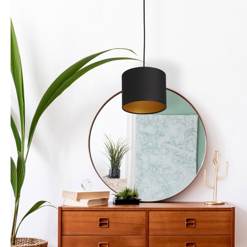 Висящ полилей ARDEN 1xE27/60W/230V Ø 18 cм черен/златист