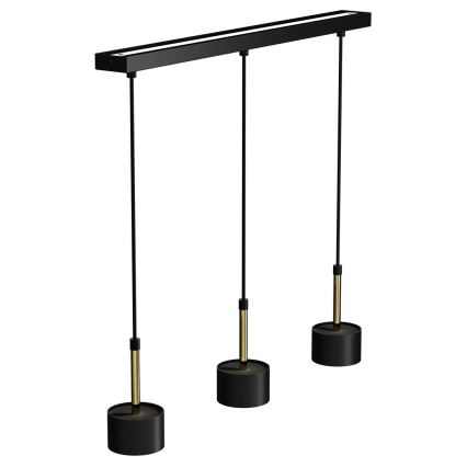 Висящ полилей ARENA 3xGX53/11W/230V черен/златист