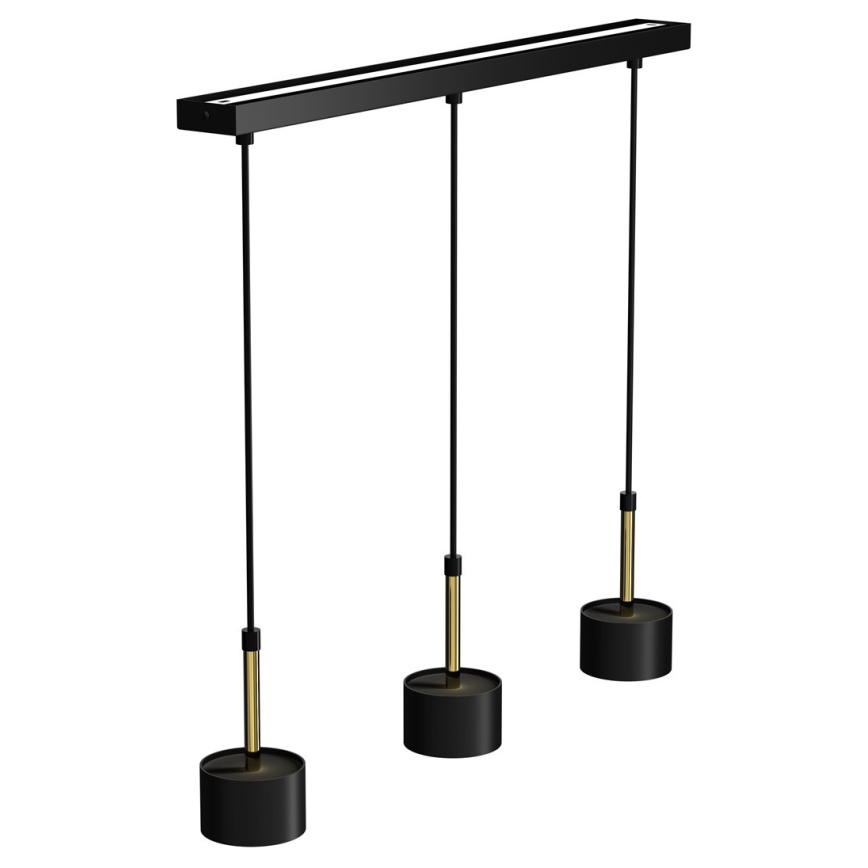 Висящ полилей ARENA 3xGX53/11W/230V черен/златист