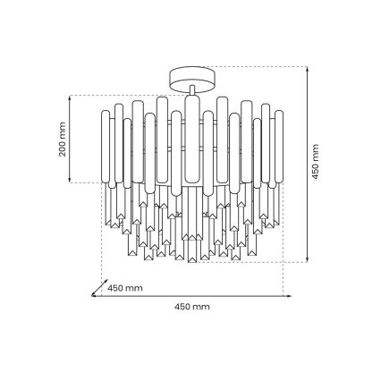 Висящ полилей ASPEN 6xE14/40W/230V матов хром