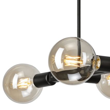 Висящ полилей ASTRID 4xE27/60W/230V черен