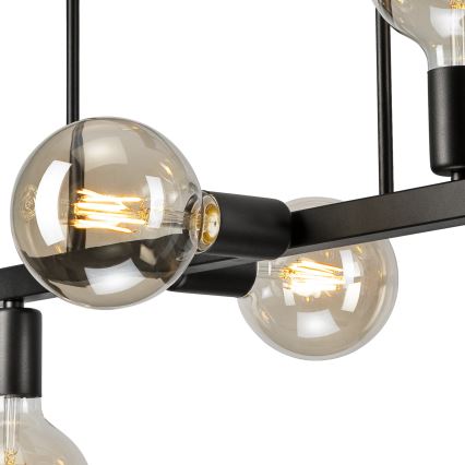 Висящ полилей ASTRID 6xE27/60W/230V черен