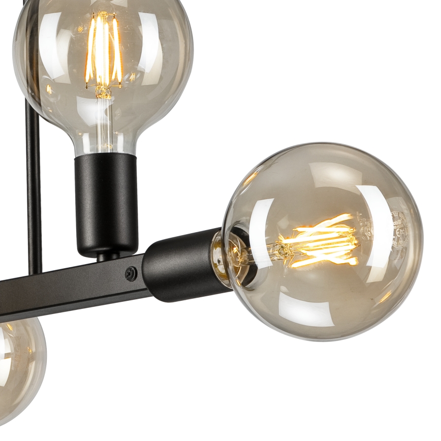 Висящ полилей ASTRID 6xE27/60W/230V черен