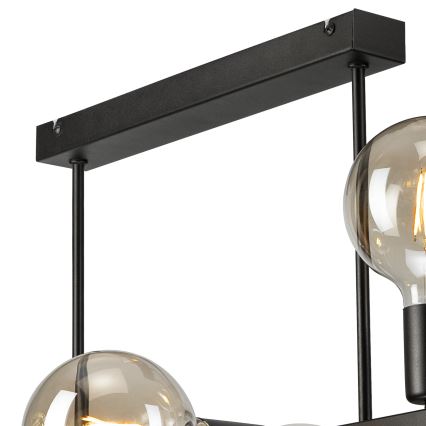 Висящ полилей ASTRID 6xE27/60W/230V черен