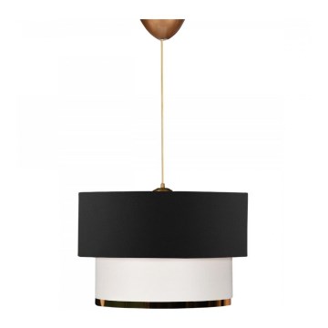 Висящ полилей AYD 1xE27/60W/230V черен/бял